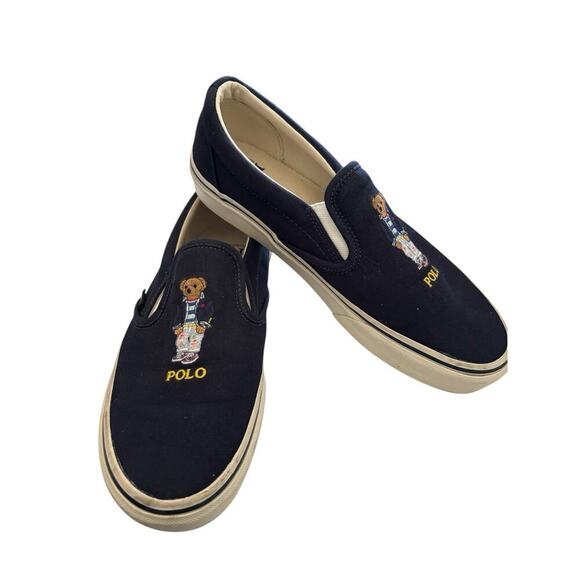 Polo Ralph Lauren Other - Polo Ralph Lauren Polo Bear Keaton Slip-On Sneaker Navy Men's Size 7.5